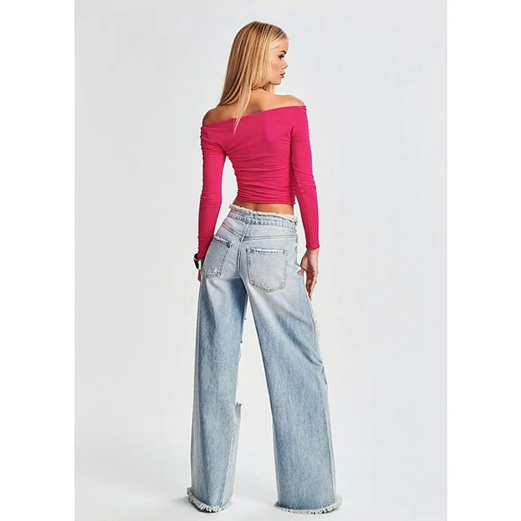 New SER.O.YA Ollie Wide Leg Jean in Coastline Size 32 or 12-14